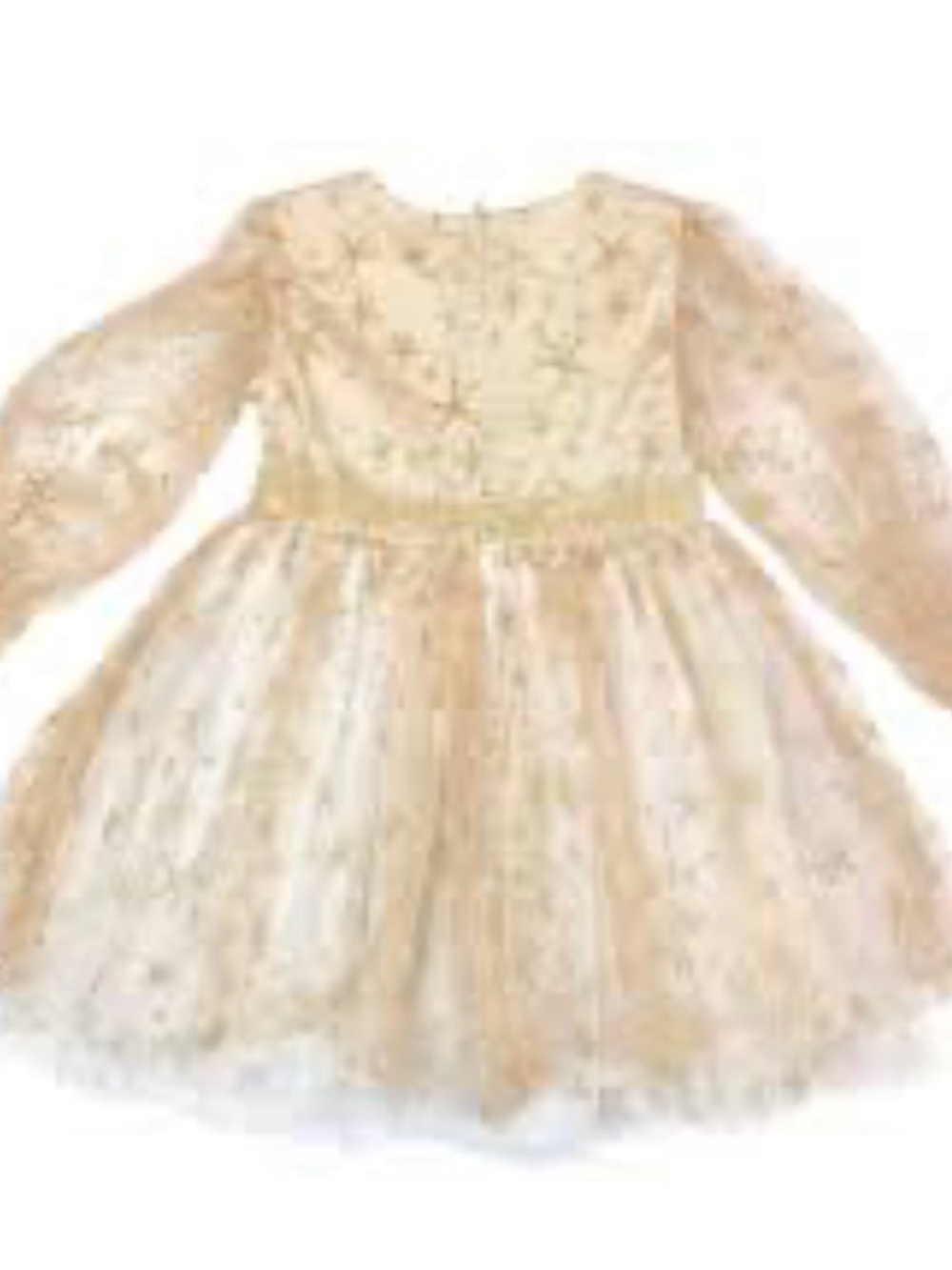 Girls NWT doe a deer Ivory & Gold Star Tulle Dress Size 2T